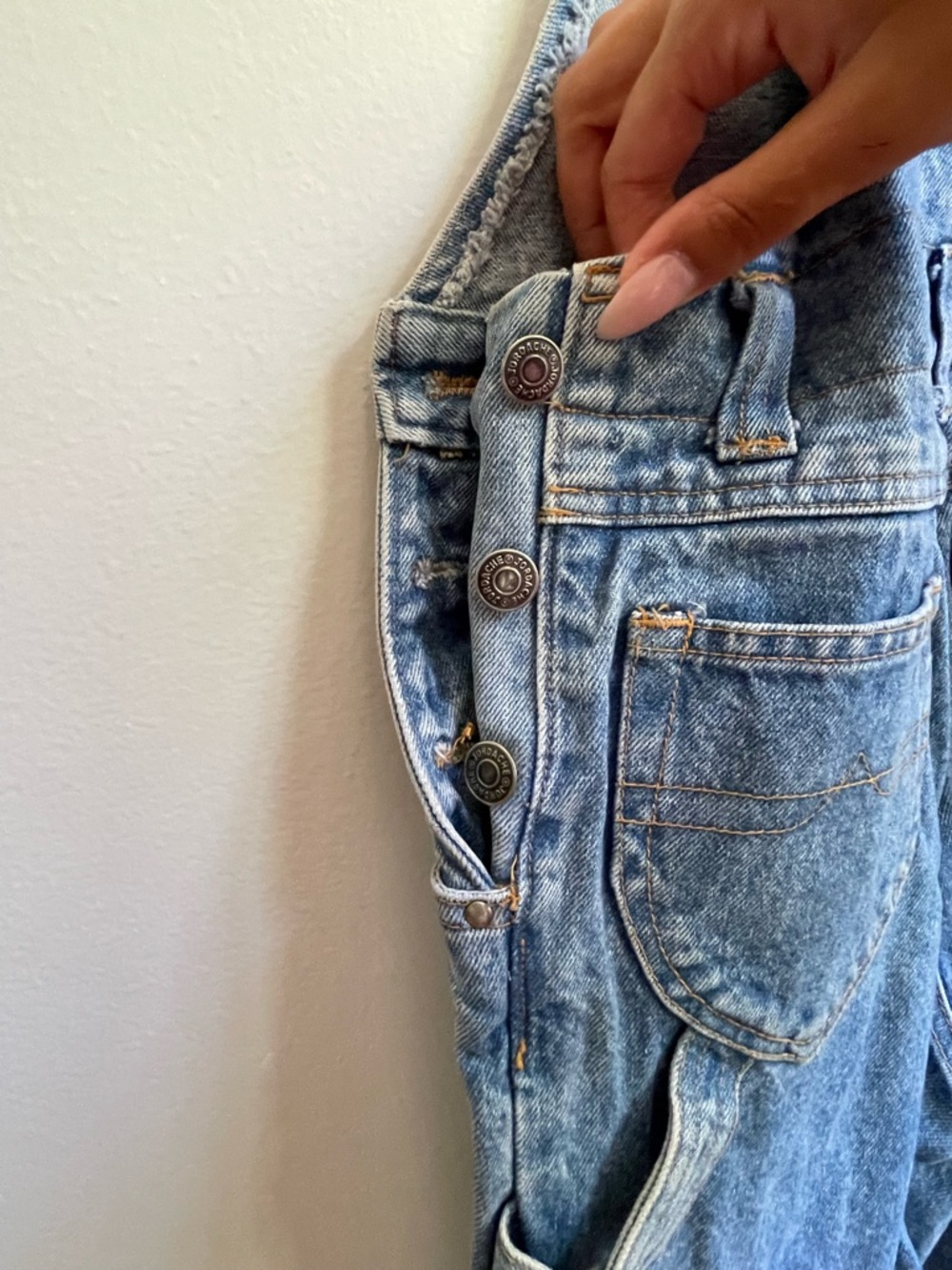 Classic Light Wash Denim Overalls - Picture 8 of 9